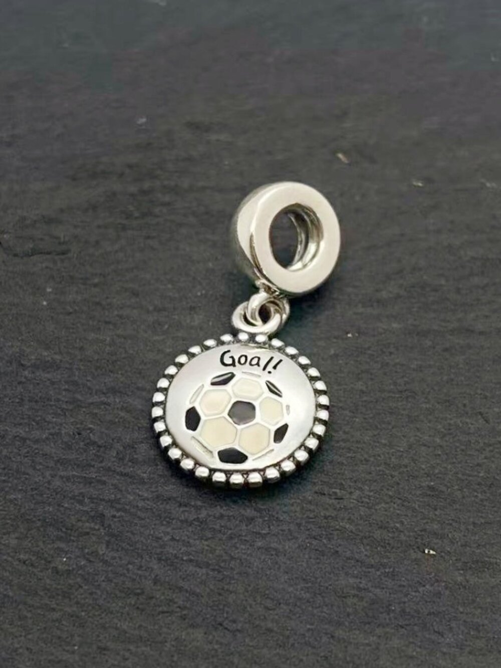 Pandora Gool! Football Exclusive Charm Sterling Silver Dangle Charm Jewelry